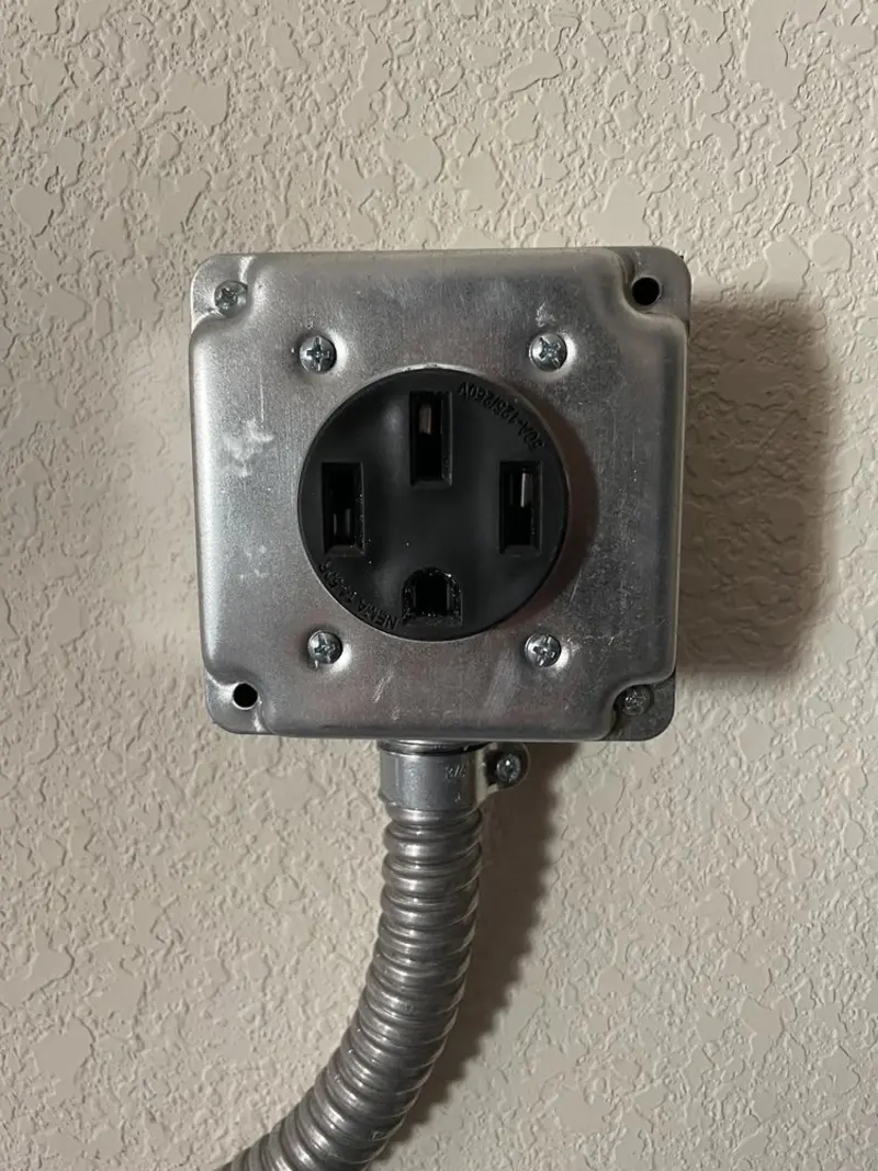 NEMA 14-50 outlet installed for Electrical Panel Upgrade in Genoa